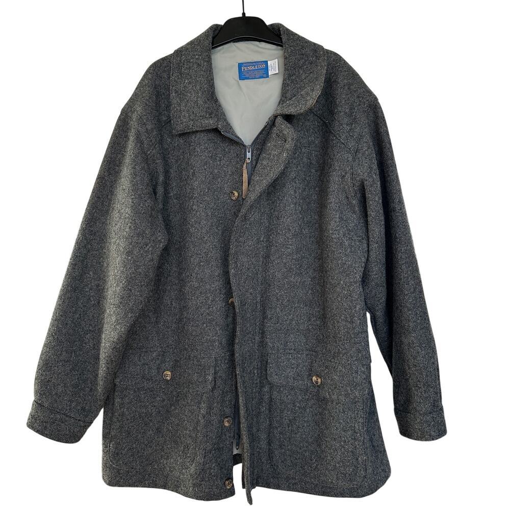 Vintage Men's Pendleton 100% Wool Field Coat Suede Elbow Patches Size M,Like New